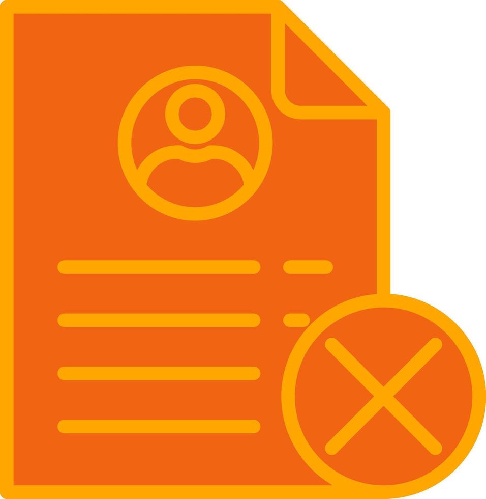 Denied Oranage Filled Icon vector