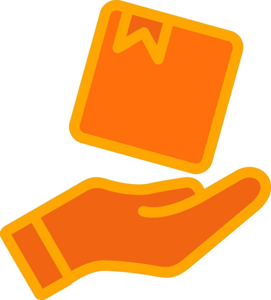 Delivery Oranage Filled Icon vector