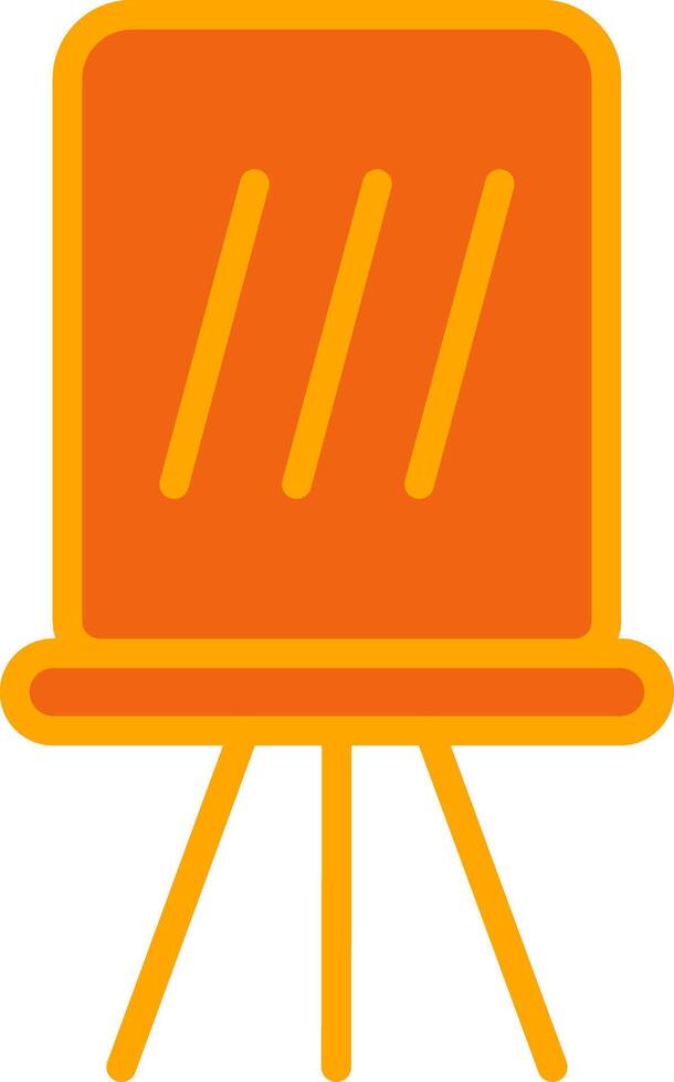 Easel Oranage Filled Icon vector