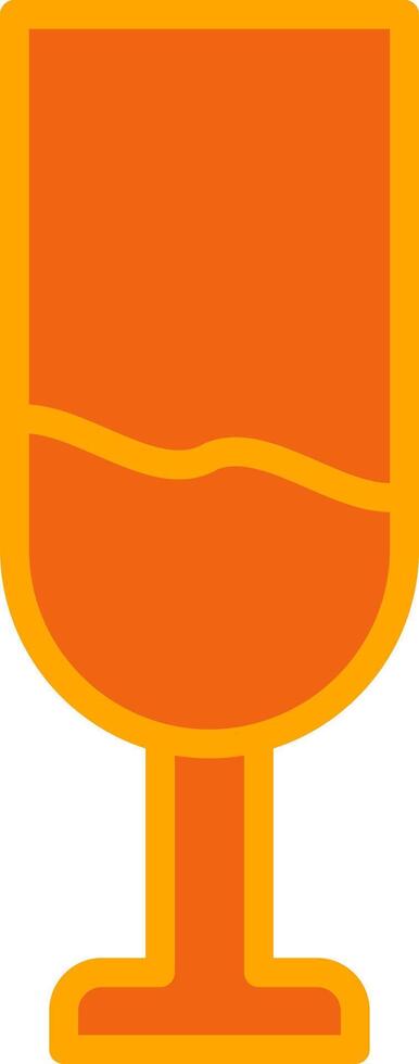 White Wine Oranage Filled Icon vector