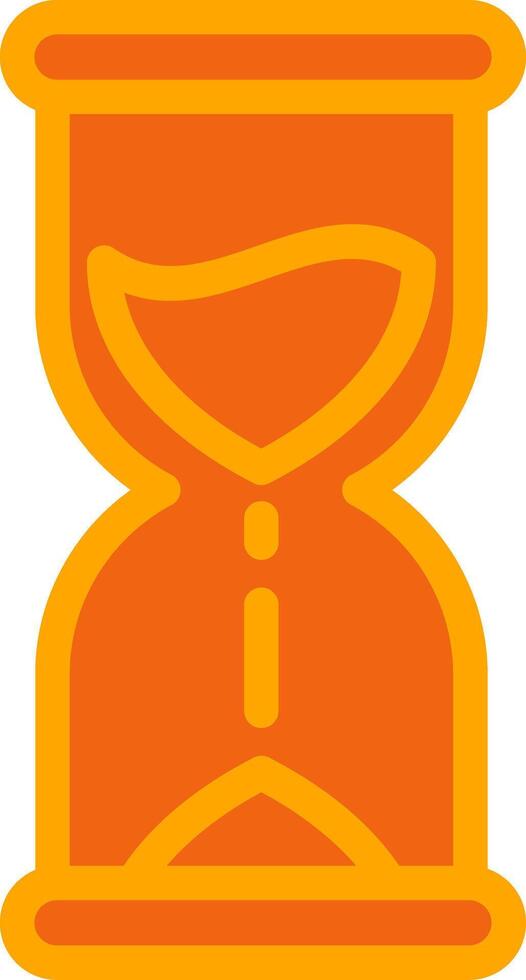 Hourglass Oranage Filled Icon vector