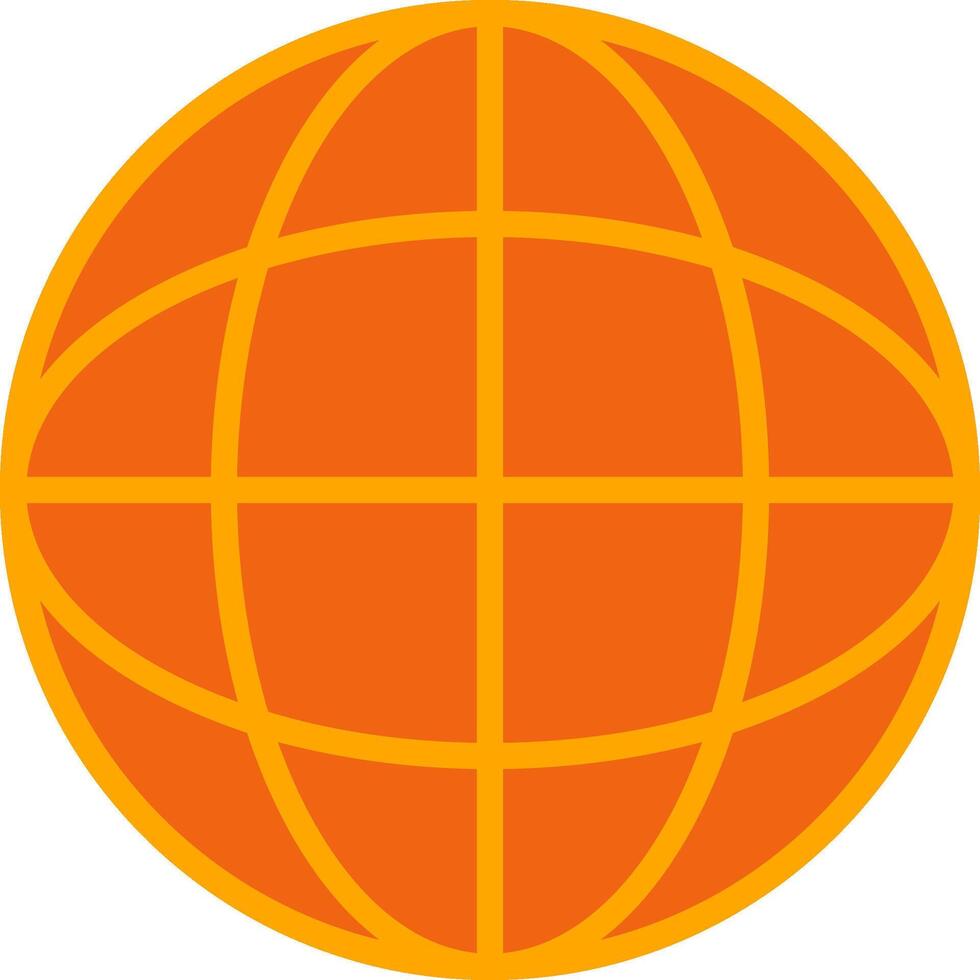 global Orange Filled Icon vector