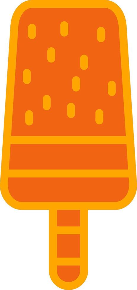 Popsicle Oranage Filled Icon vector