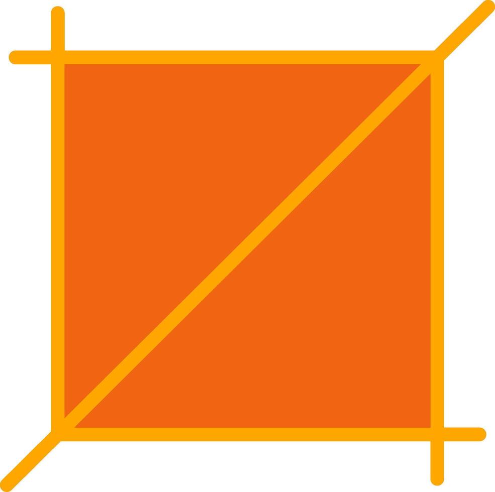 Crop Oranage Filled Icon vector