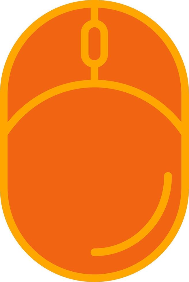 Mouse Oranage Filled Icon vector