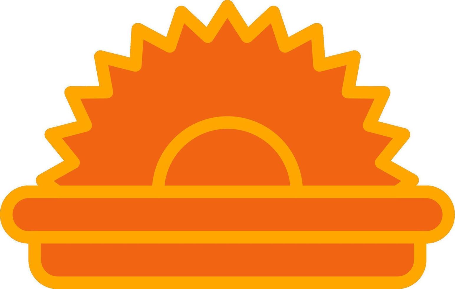 Saw Oranage Filled Icon vector