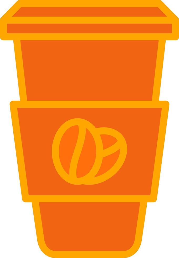 Coffee Oranage Filled Icon vector