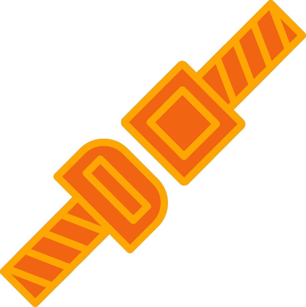 Seat Belt Oranage Filled Icon vector