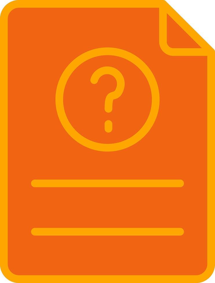 Ask Oranage Filled Icon vector