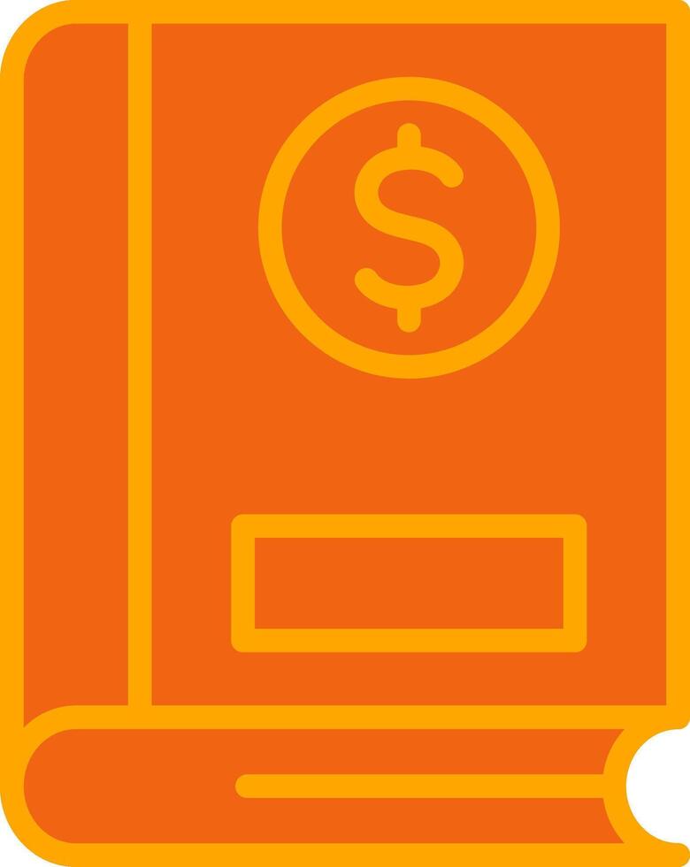 finance Oranage Filled Icon vector