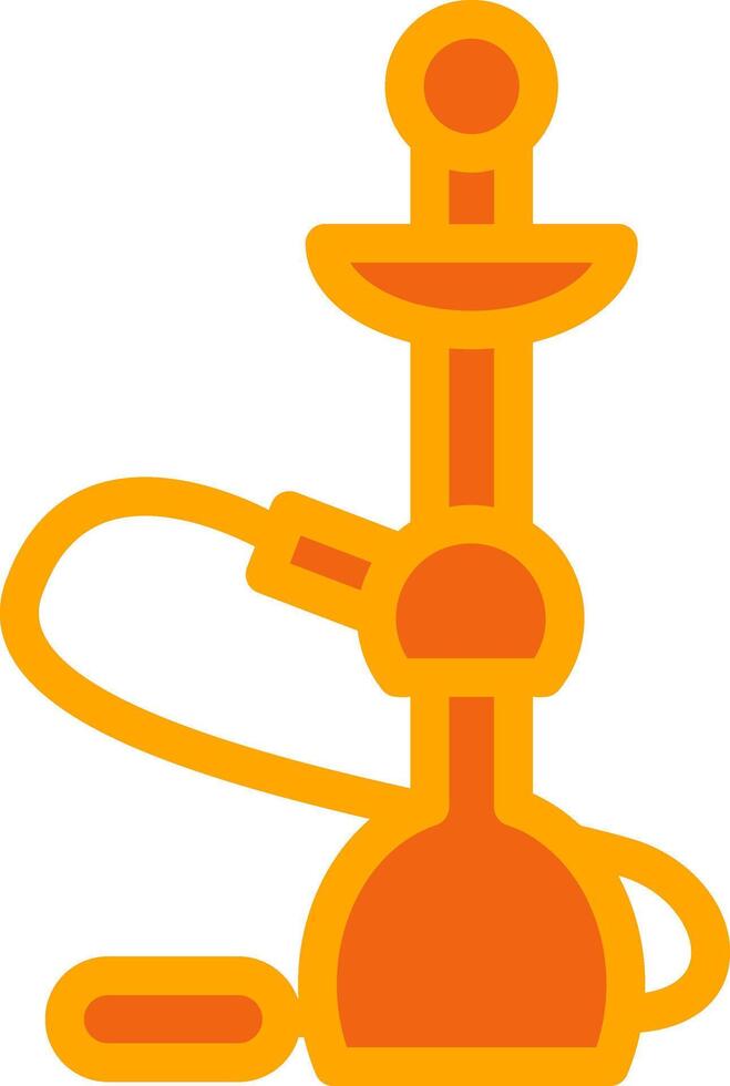 Hookah Oranage Filled Icon vector
