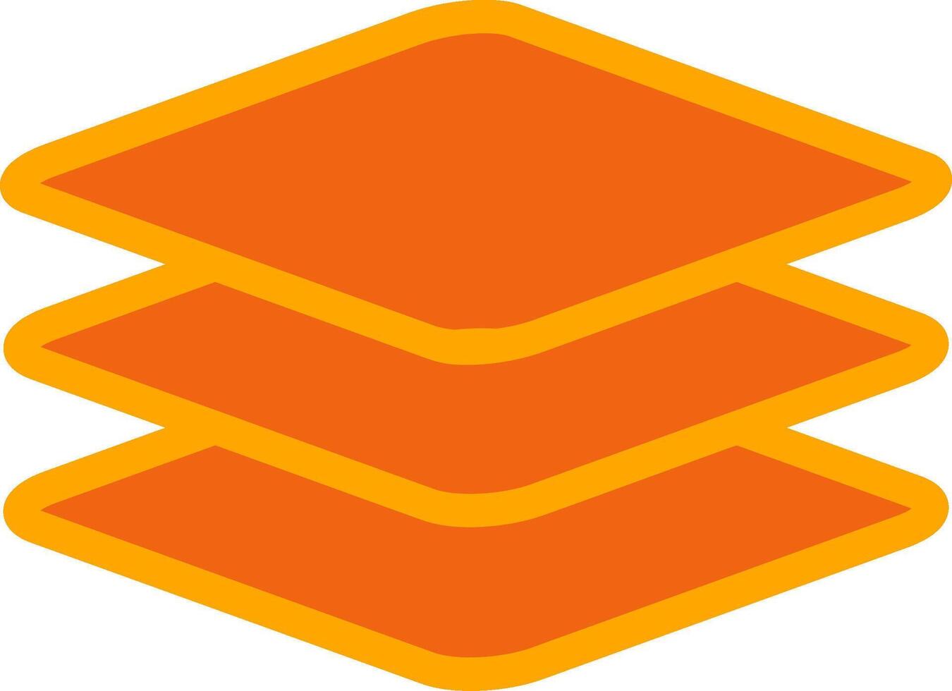 Layers Oranage Filled Icon vector