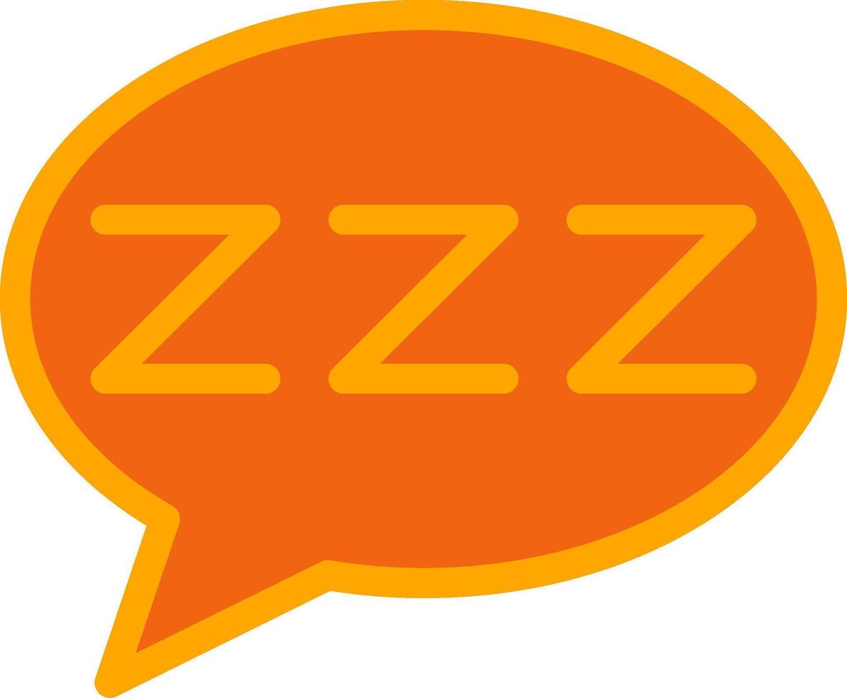 Sleep Oranage Filled Icon vector