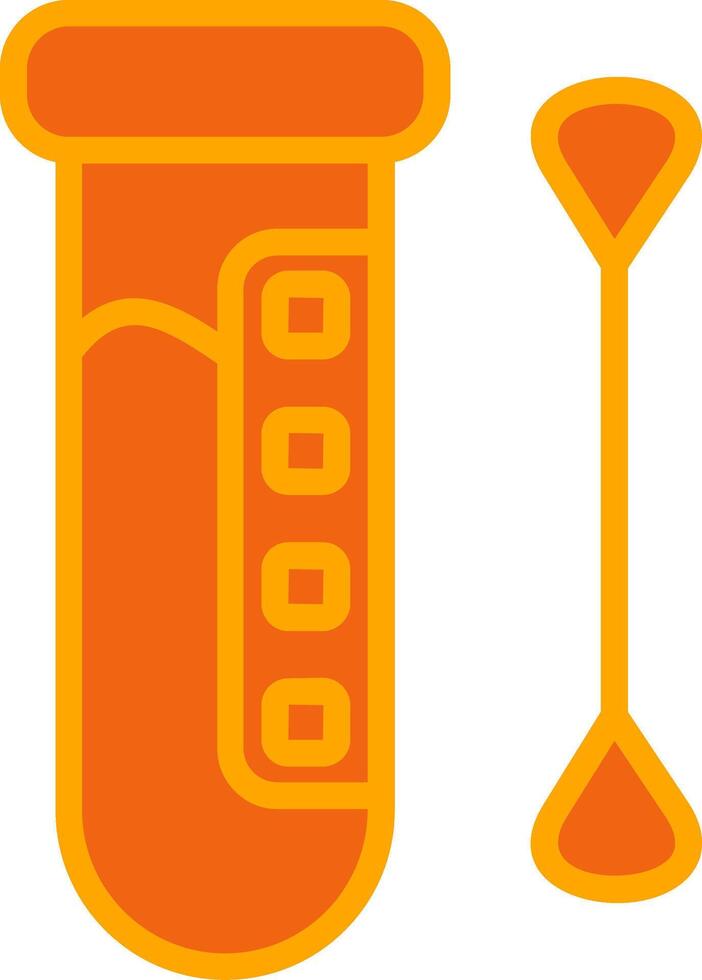 Test Oranage Filled Icon vector