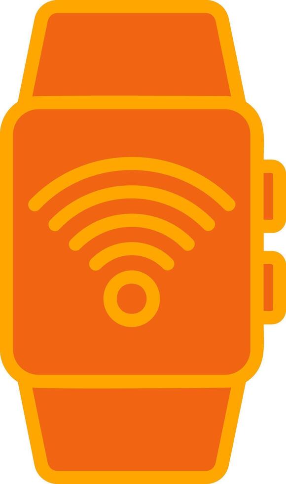 Wifi Oranage Filled Icon vector