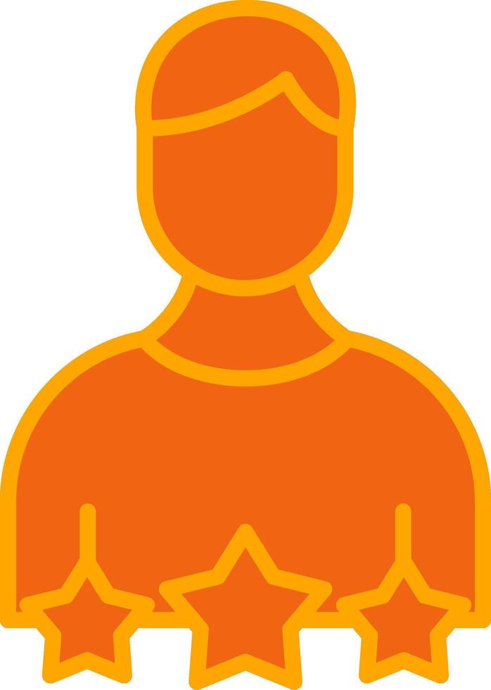 Role Model Oranage Filled Icon vector