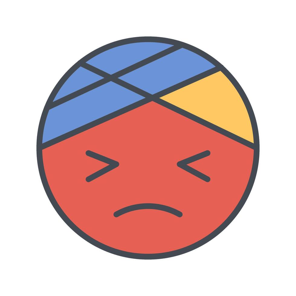 Face with Head-Bandage Icon Design vector