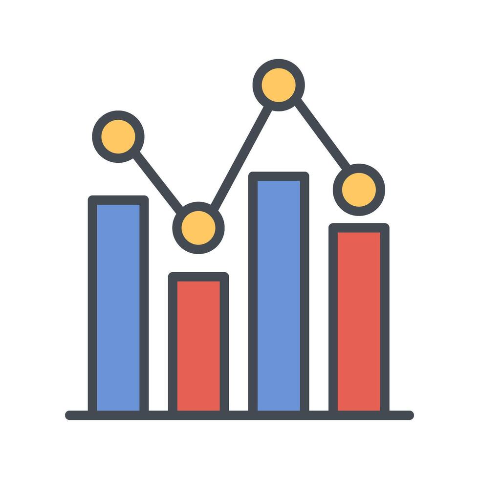 Bar Chart Icon Design vector