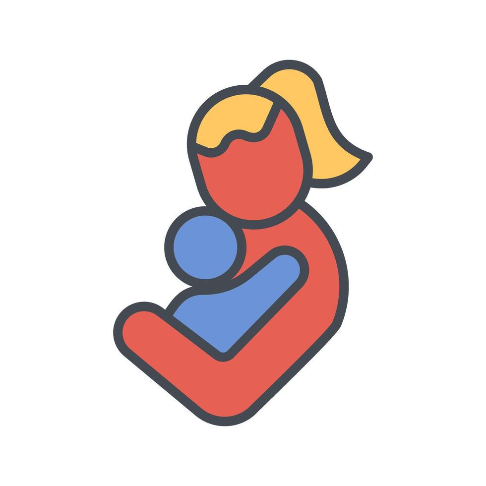 Mother and Child Icon Design vector