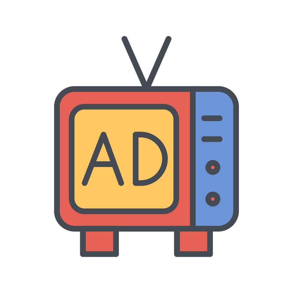 TV Commercial Icon Design vector