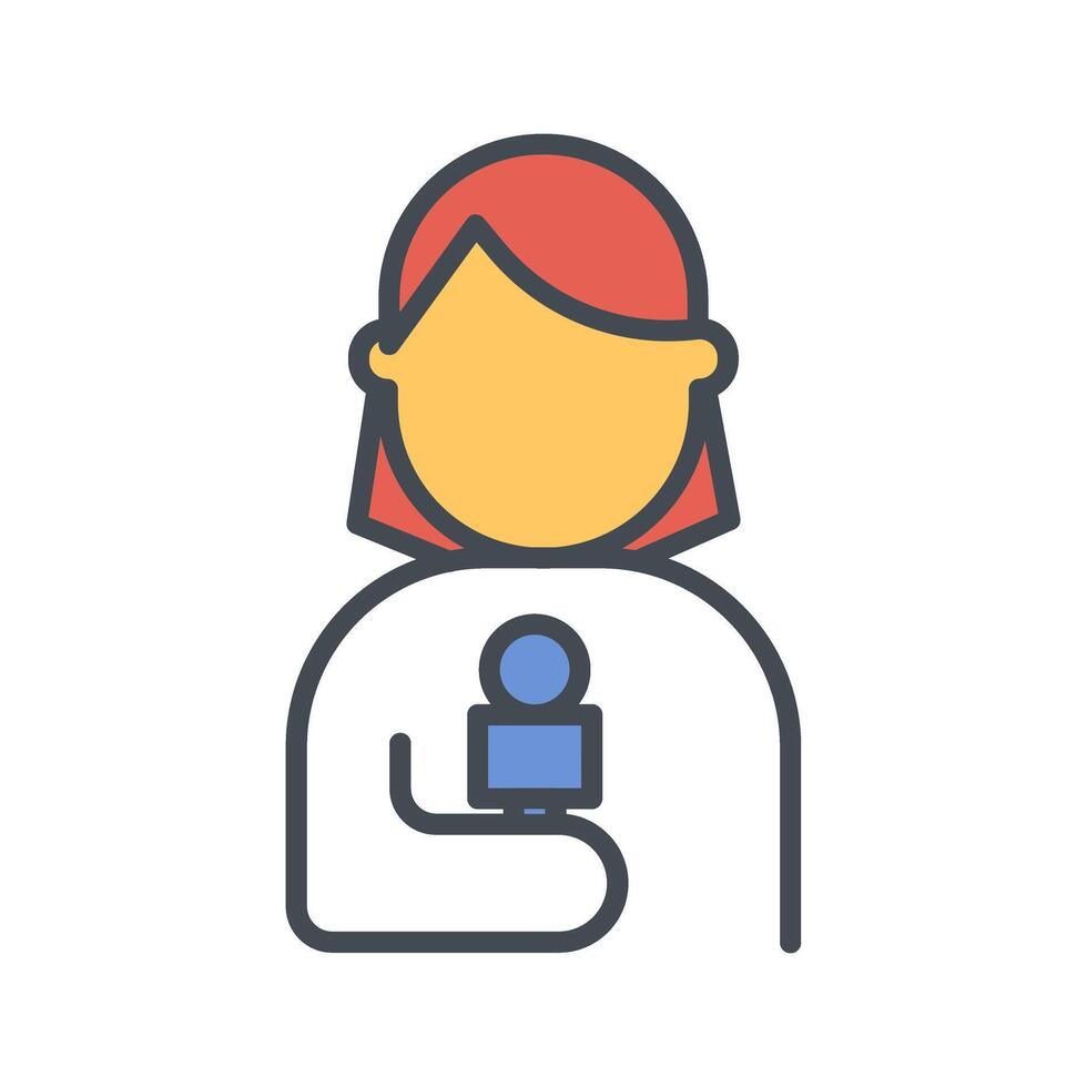News Reporter Icon Design vector
