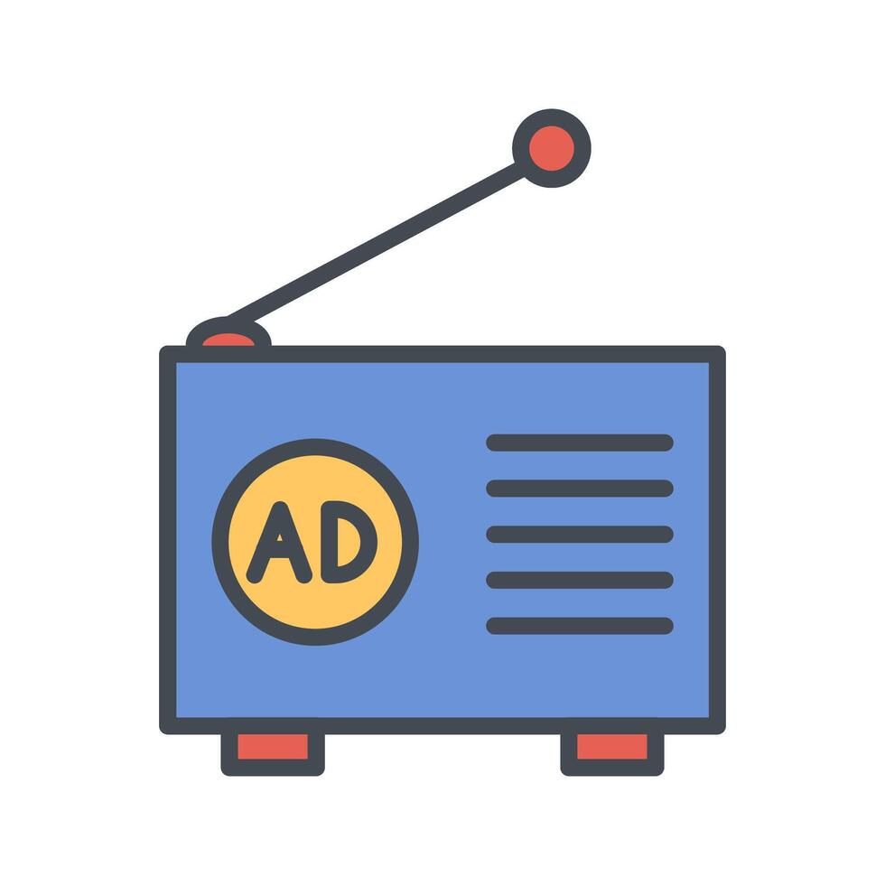 Radio Ad Icon Design vector