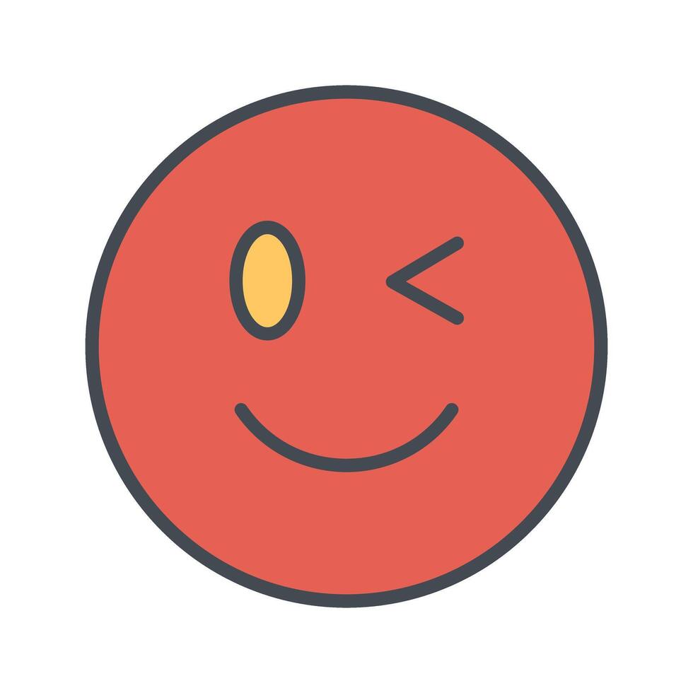 Winking Face Icon Design vector