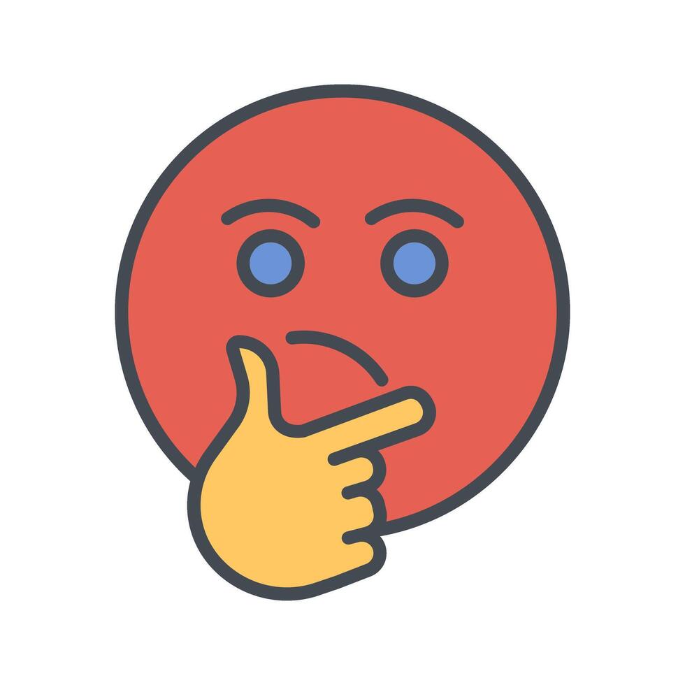 Thinking Face Icon Design vector