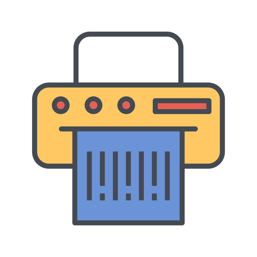 Barcode Printing Icon Design vector