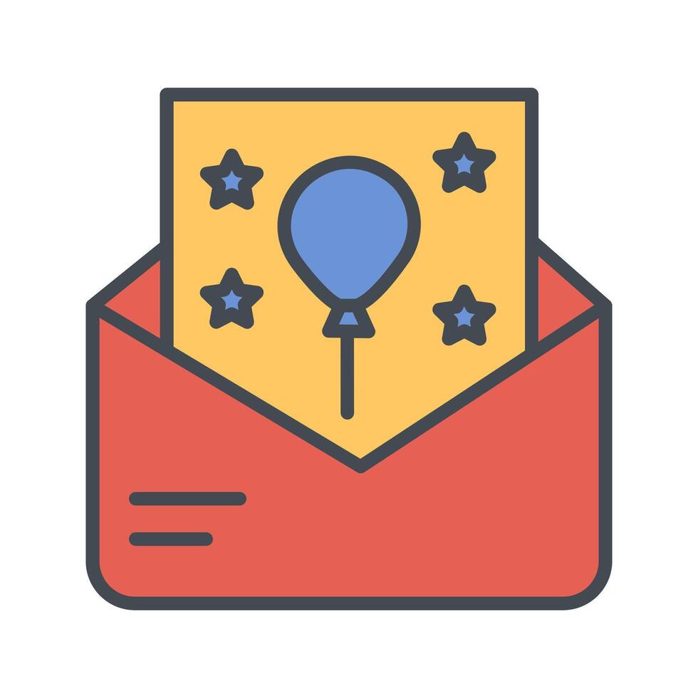 Party Invitation Icon Design vector
