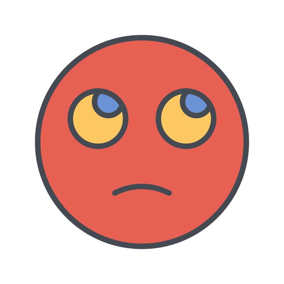 Face with Rolling Eyes Icon Design vector