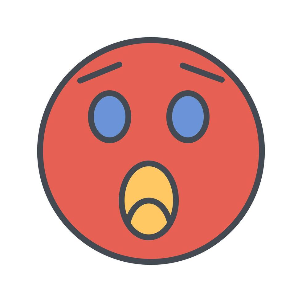 Astonished Face Icon Design vector