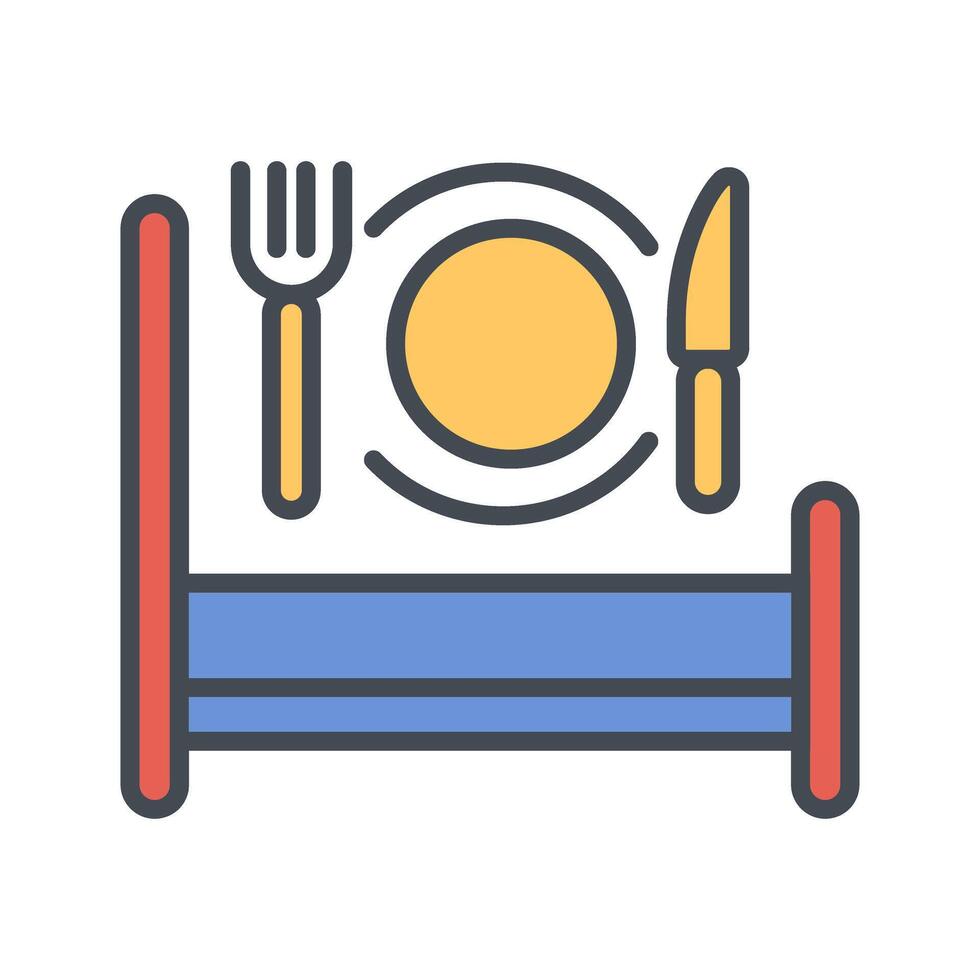 Breakfast in Bed Icon Design vector