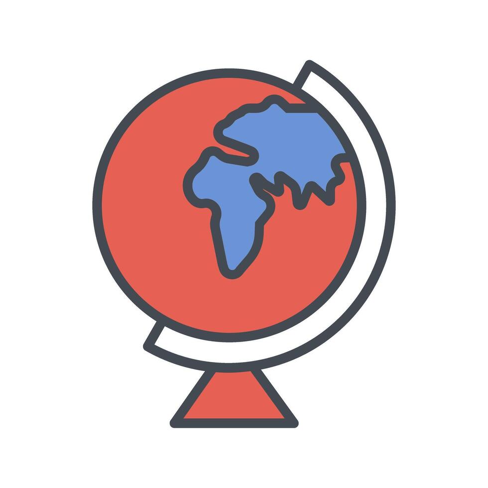 Earth Globe Europe Africa Icon Design vector