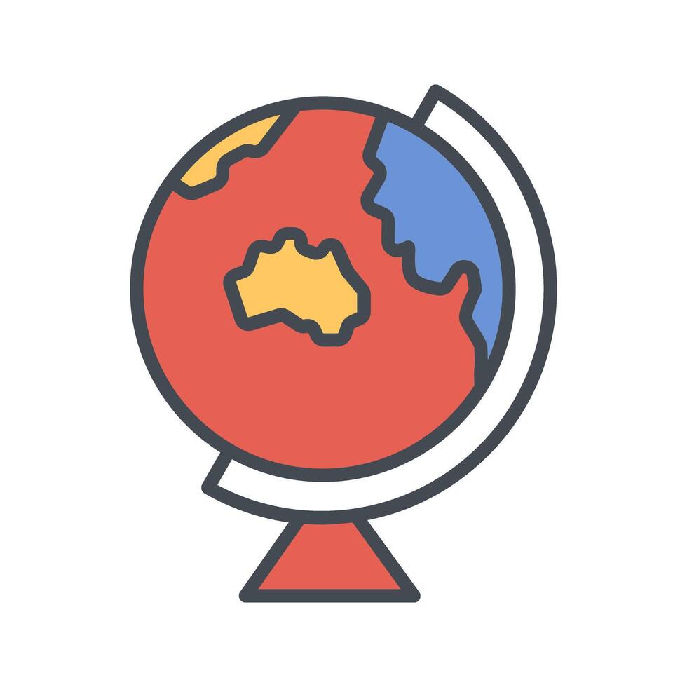 Earth Globe Asia Australia Icon Design vector