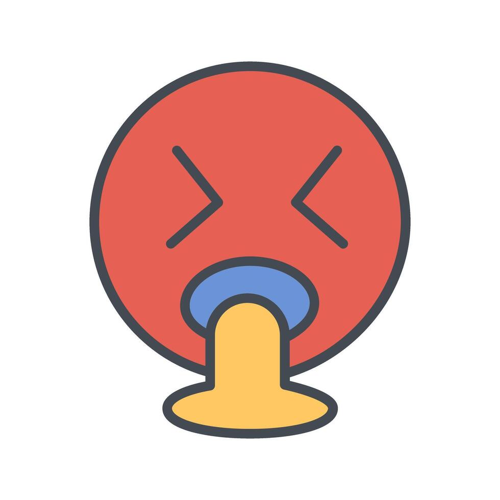 Face Vomiting Icon Design vector