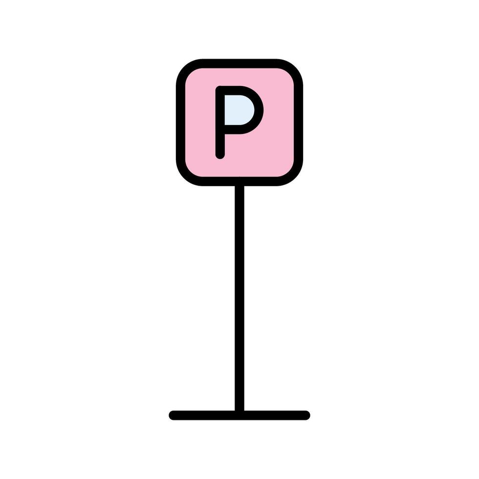 P Button Icon Design vector
