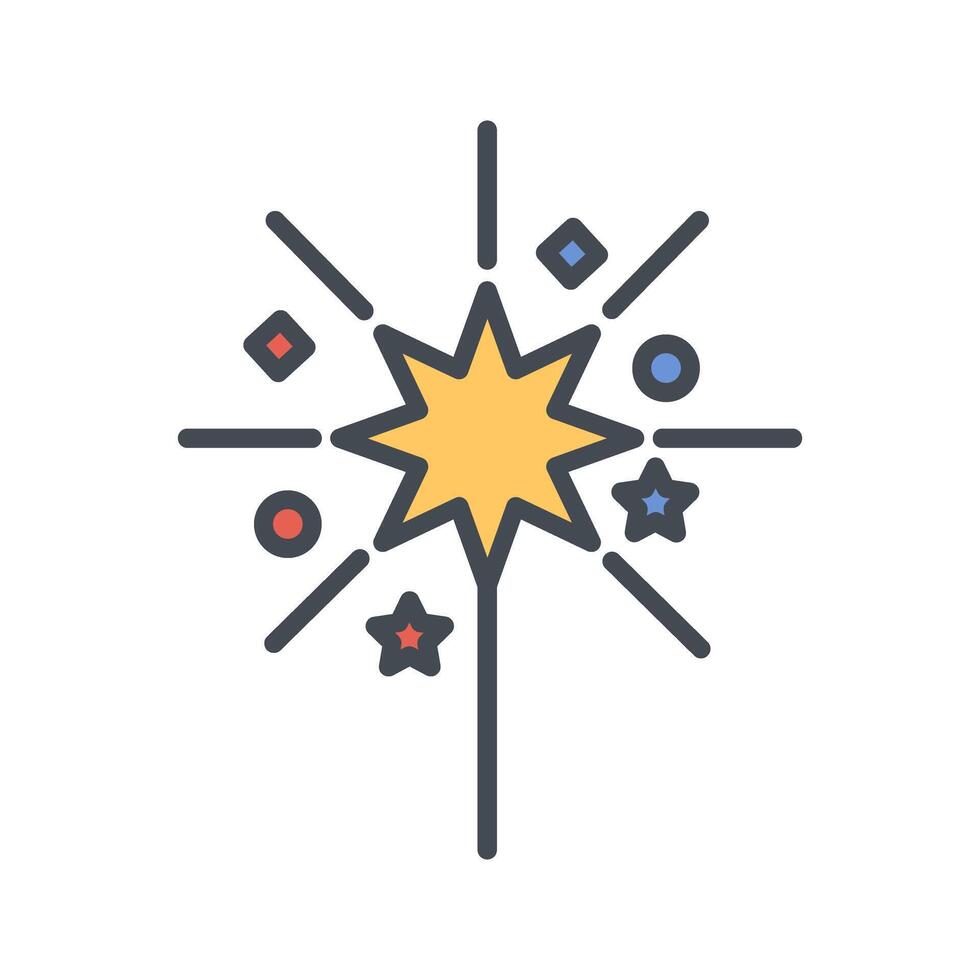 Sparklers Icon Design vector