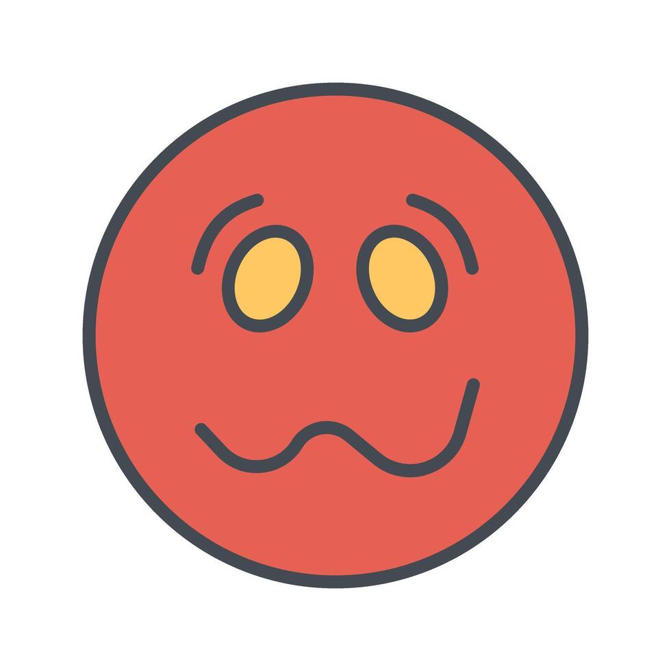 Woozy Face Icon Design vector