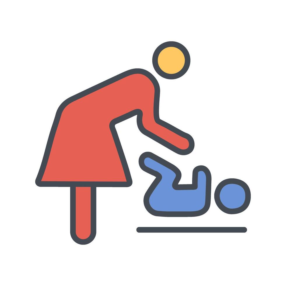 Changing Table Icon Design vector