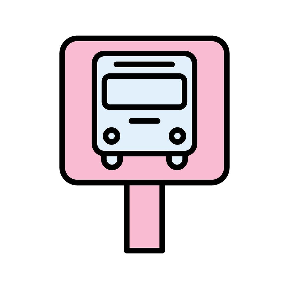 Bus Stop Icon Design vector