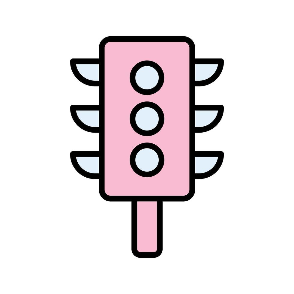 Vertical Traffic Light Icon Design vector