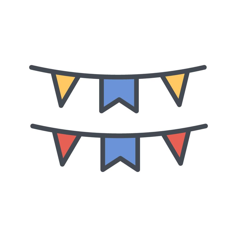 Bunting Flags Icon Design vector