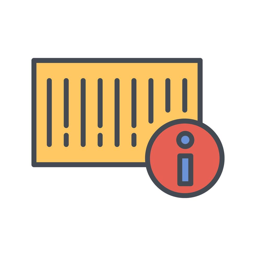 Barcode Product Info Icon Design vector