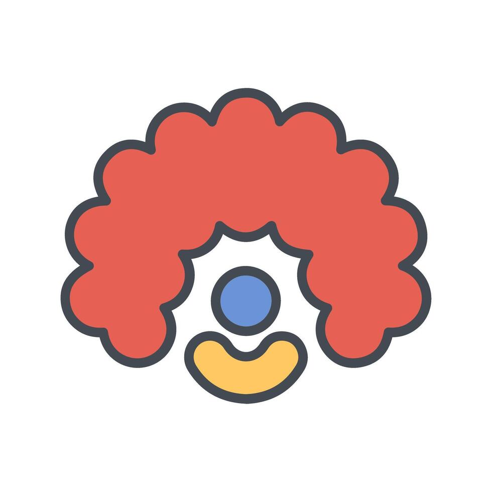 Clown Wig Icon Design vector