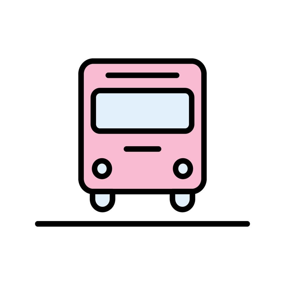 Oncoming Bus Icon Design vector