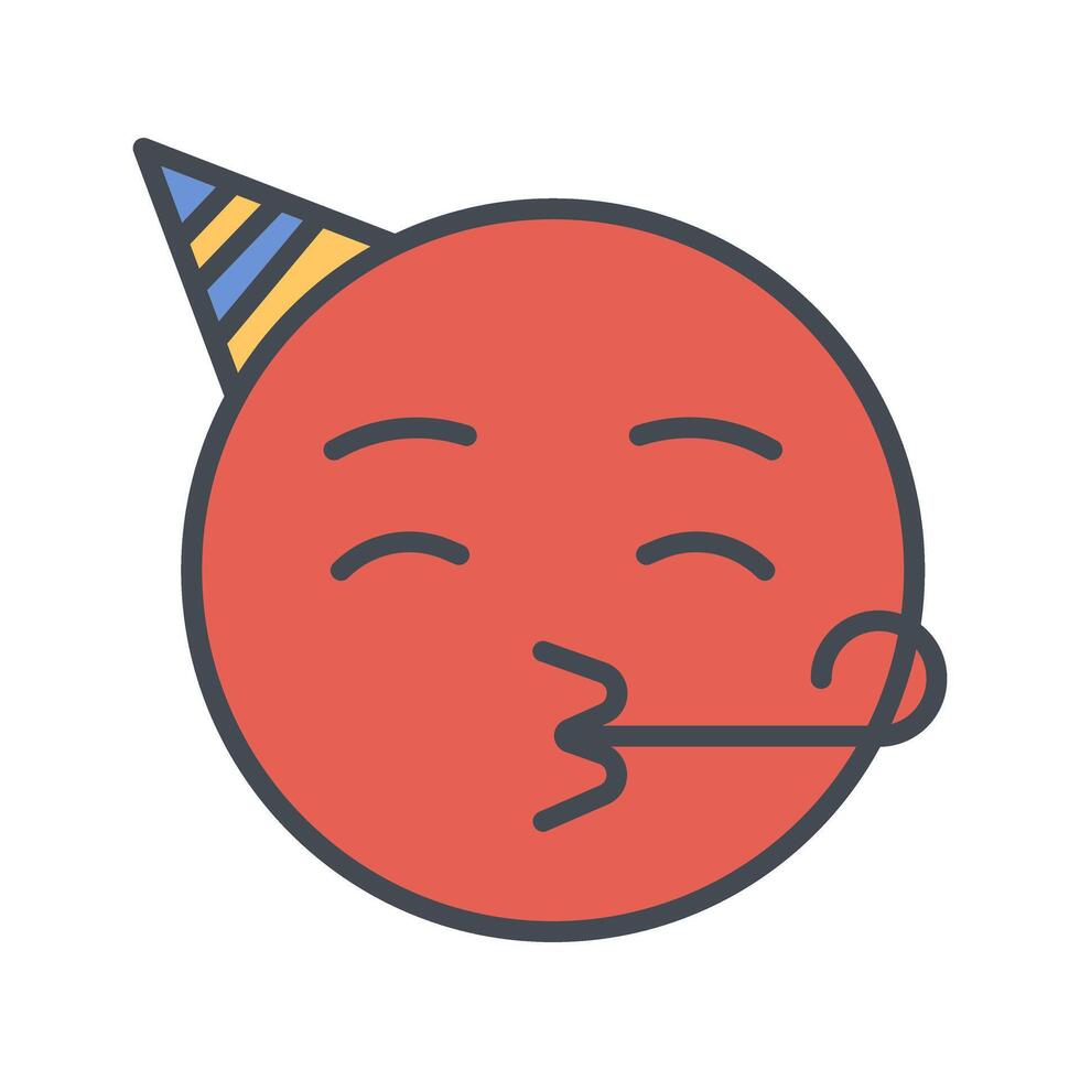 Partying Face Icon Design vector
