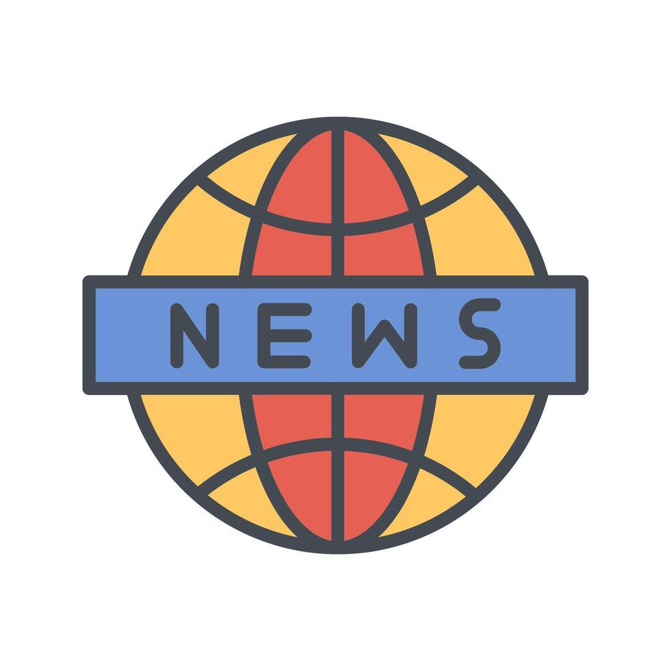 News Globe Icon Design vector