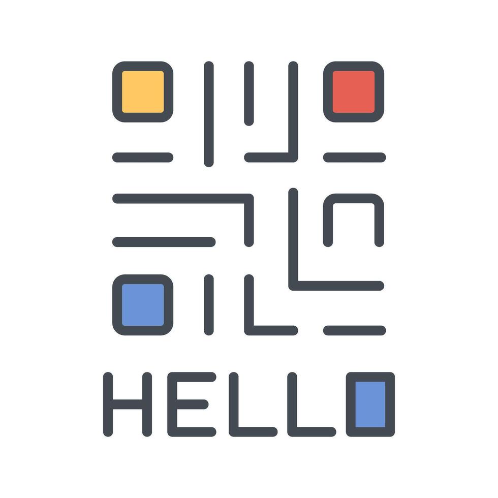 QR Code Text Icon Design 50641802 Vector Art at Vecteezy