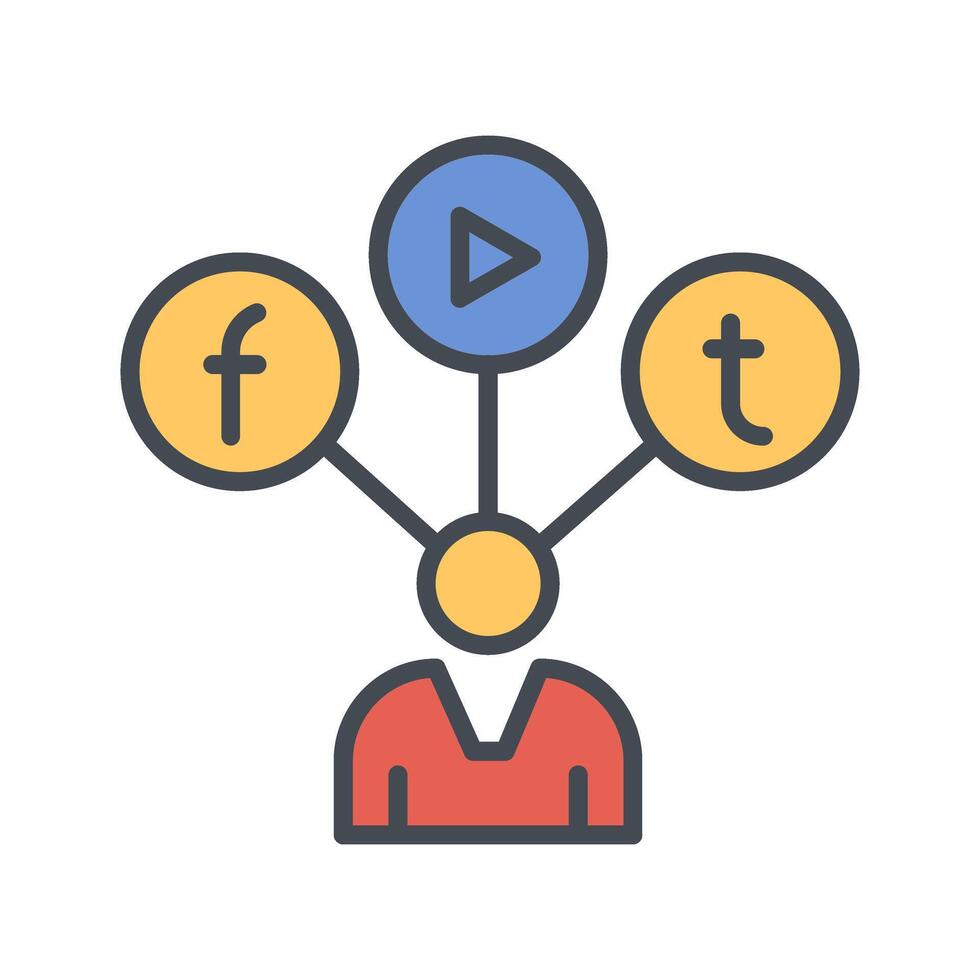 Social Media Influencer Icon Design vector